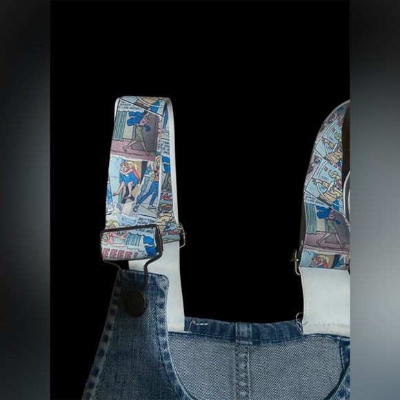 Betty & Veronica Denim Overalls with short cut - Picture 3 of 10